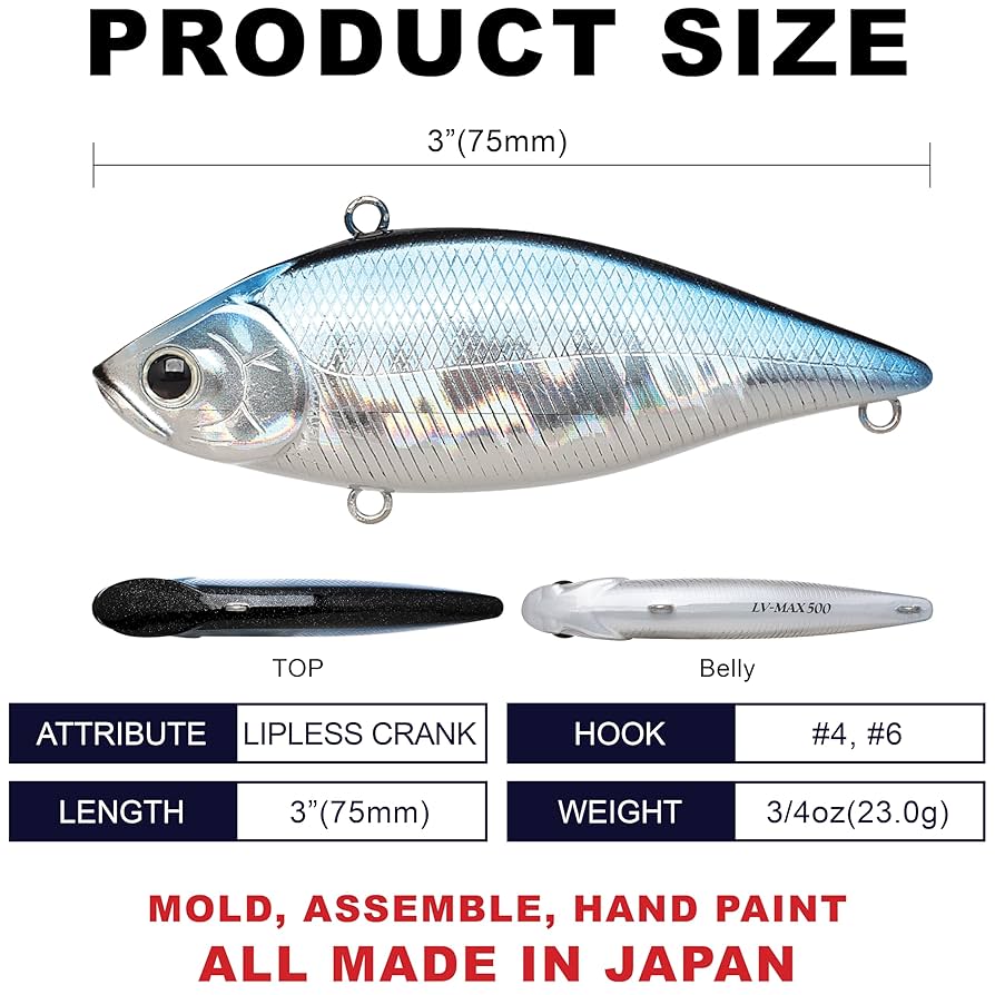 ラッキー⭐️ Amazon.co.jp: LUCKY CRAFT LV-500 MAX 052 オーロラブラック